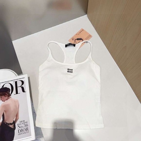 Meet the Posher Tops - MIU MIU Women's Summer Vest One Size